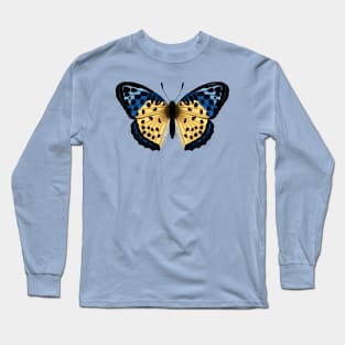 Yellow and Blue Butterfly Long Sleeve T-Shirt